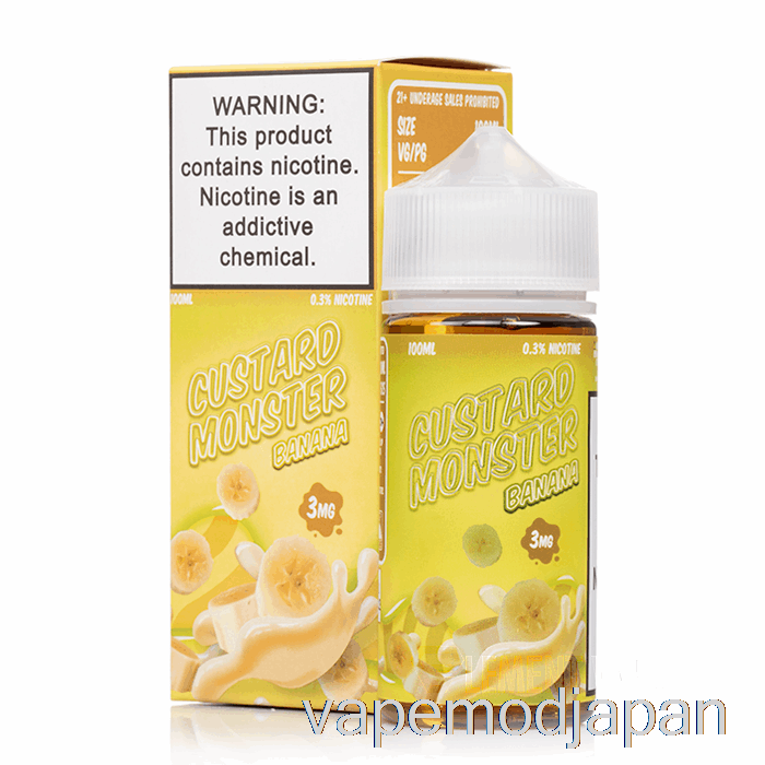 VAPE ジャパン バナナ - カスタードモンスター - 100ml 3mg